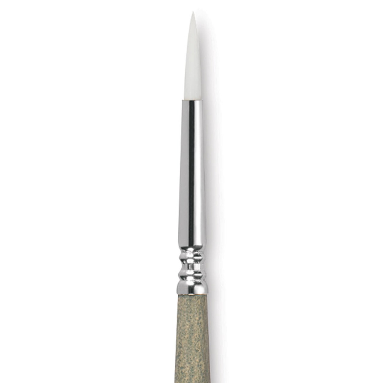 Escoda Perla Toray White Synthetic Brush - Round, Short Handle, Size 6